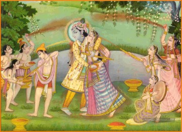 Radha Krishna 21 Hindou Peinture à l'huile